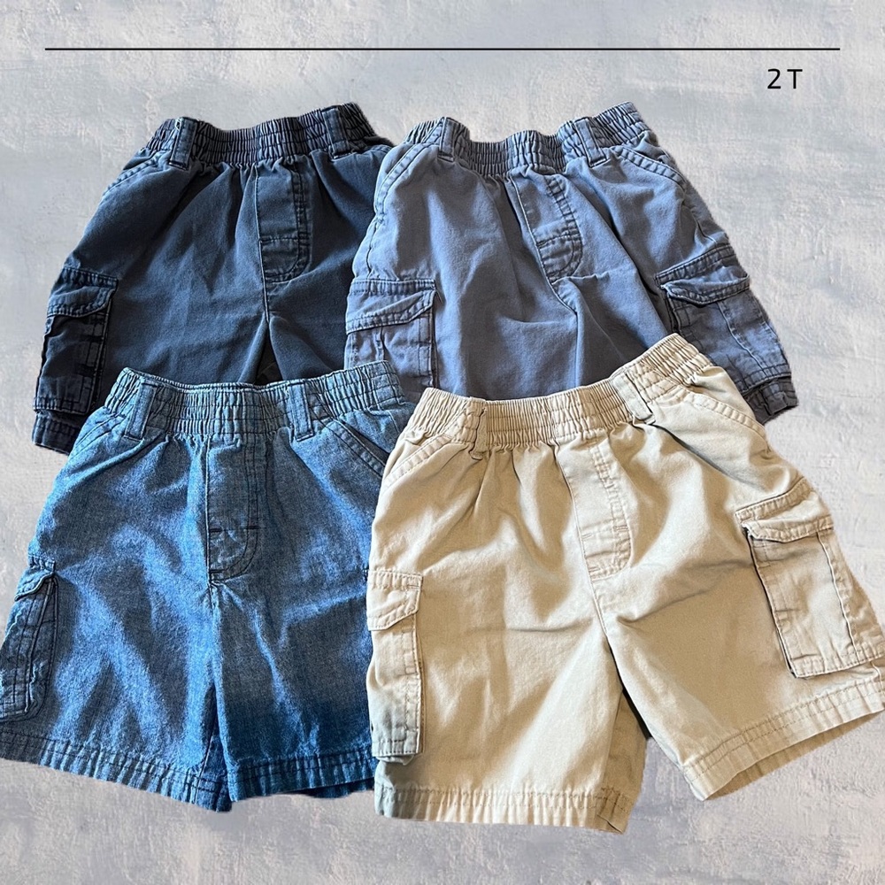 Bundle of 4 Pair Toddler Cargo Shorts 2T